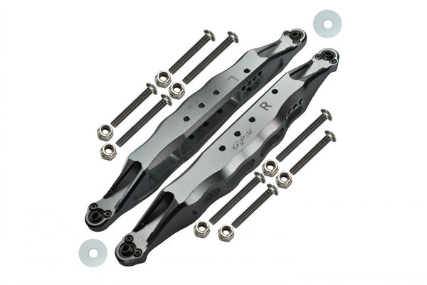 Losi 1:10 Baja Rey / Rock Rey / Hammer Rey U4 Aluminum Rear Lower Trailing Arms - 1Pr Set Gray Silver