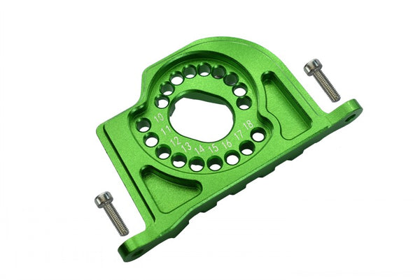 Losi 1:10 Baja Rey / Rock Rey Aluminum Motor Mount Plate With Heat Sink Fins - 1Pc Set Green