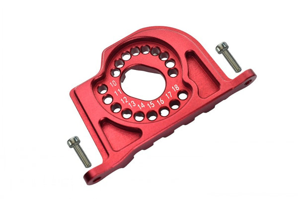 Losi 1:10 Baja Rey / Rock Rey Aluminum Motor Mount Plate With Heat Sink Fins - 1Pc Set Red