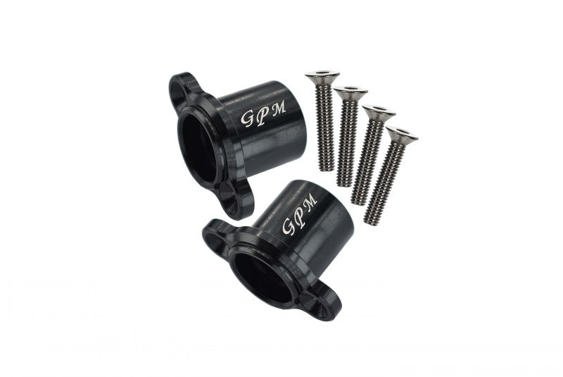 Losi 1:10 Baja Rey / Rock Rey / Hammer Rey U4 Aluminum Rear Axle Adapters - 1Pr Set Black