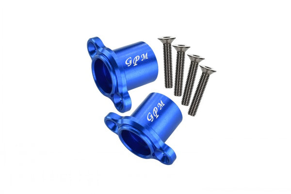 Losi 1:10 Baja Rey / Rock Rey / Hammer Rey U4 Aluminum Rear Axle Adapters - 1Pr Set Blue