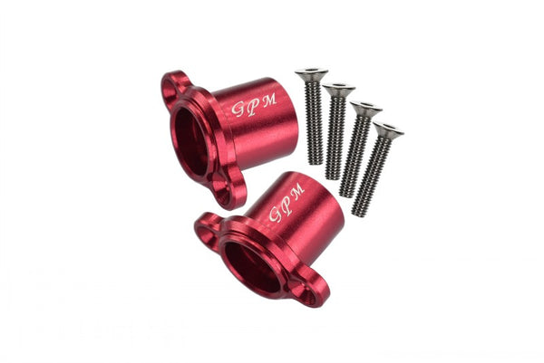 Losi 1:10 Baja Rey / Rock Rey / Hammer Rey U4 Aluminum Rear Axle Adapters - 1Pr Set Red