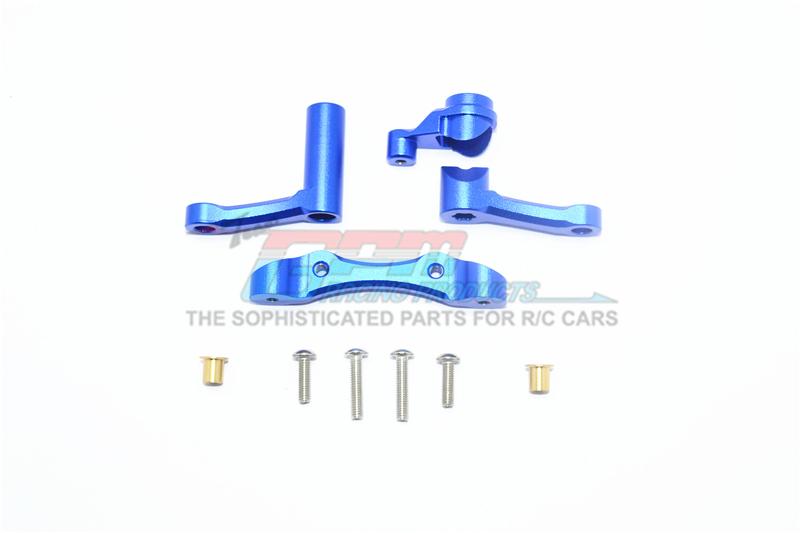 Losi 1:10 Baja Rey / Rock Rey Aluminum Steering Assembly - 1 Set Blue