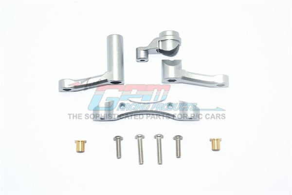 Losi 1:10 Baja Rey / Rock Rey Aluminum Steering Assembly - 1 Set Gray Silver