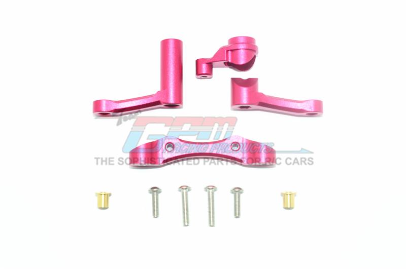 Losi 1:10 Baja Rey / Rock Rey Aluminum Steering Assembly - 1 Set Red