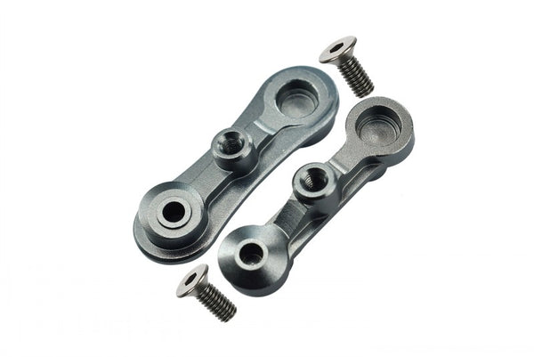 Losi 1:10 Baja Rey / Rock Rey / Hammer Rey U4 Aluminum Stabilizing Mount For Steering Assembly - 1Pr Set Gray Silver