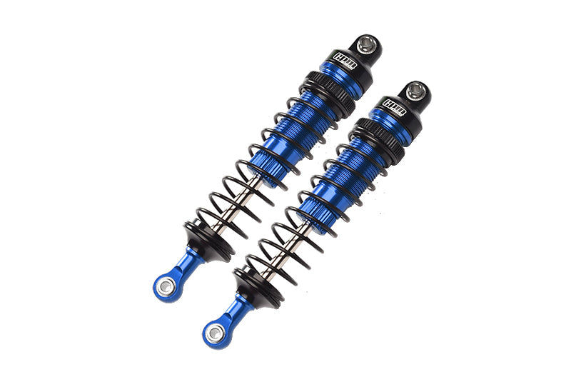 Aluminum 6061-T6 Front Adjustable Spring Dampers (102mm) For Losi 1/10 Baja Rey 4WD Desert Truck LOS03008 Upgrades - Blue