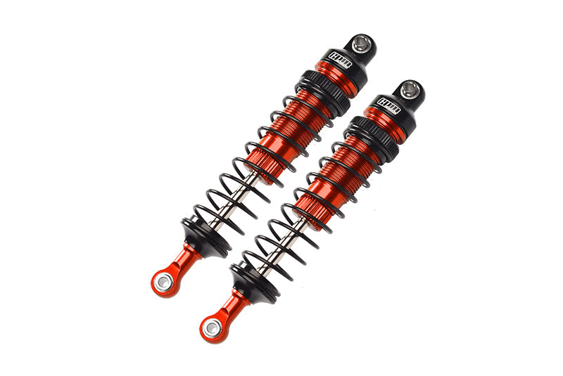 Aluminum 6061-T6 Front Adjustable Spring Dampers (102mm) For Losi 1/10 Baja Rey 4WD Desert Truck LOS03008 Upgrades - Orange