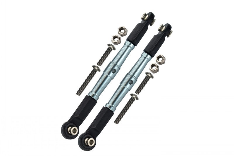 Losi 1/10 Baja Rey 4WD Desert Truck (LOS03008) Aluminum Front Turnbuckle For Steering - 1Pr Set Gray Silver