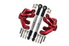 Losi 1/10 Baja Rey 4WD Desert Truck (LOS03008) Aluminum Front Knuckle Arm + Stainless Steel Adjustable Tie Rods - 18Pc Set Red