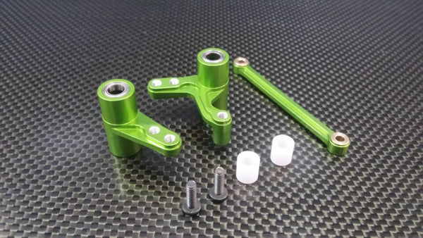 HPI Bullet ST Flux Aluminum Steering Assembly With Bearings - 3Pcs Set Green