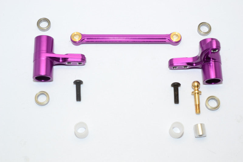 HPI Bullet ST Flux Aluminum Steering Assembly With Bearings - 3Pcs Set Purple