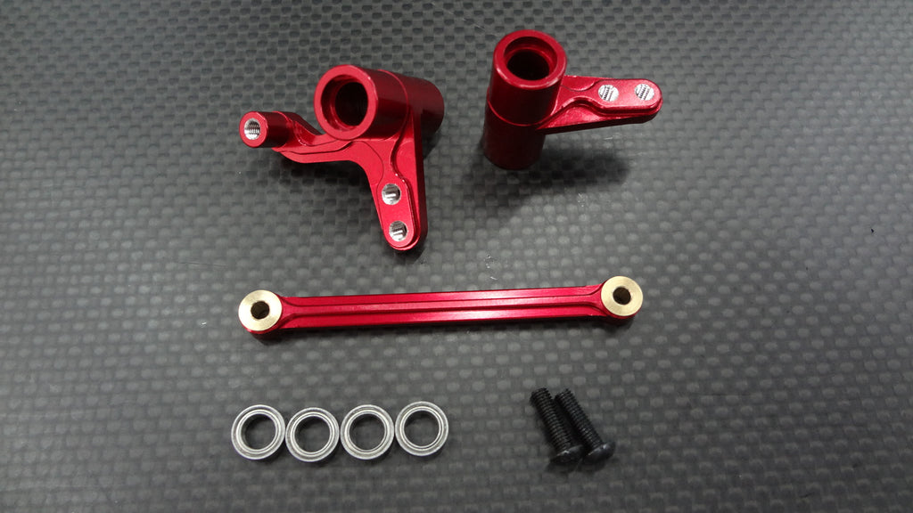 HPI Bullet ST Flux Aluminum Steering Assembly With Bearings - 3Pcs Set Red