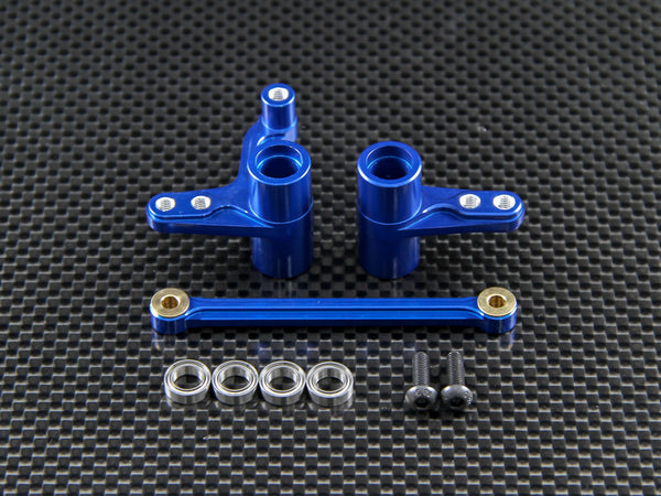 HPI Bullet ST Flux Aluminum Steering Assembly With Bearings - 3Pcs Set Blue