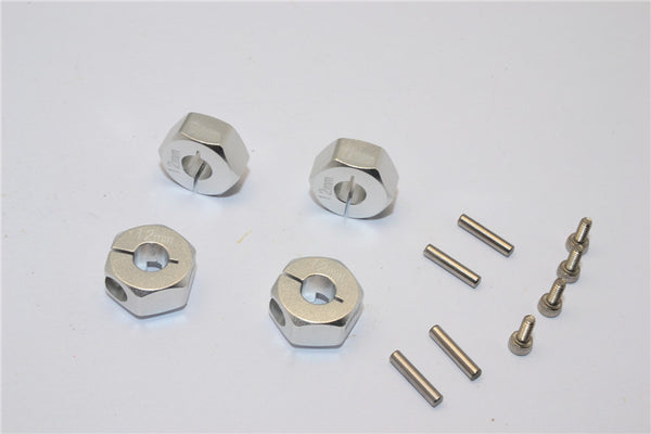 Tamiya CC01 Aluminum Hex Adapter (12mmx7mm) - 4 Pcs Set Silver