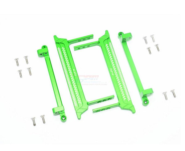 Tamiya CC01 Aluminum Side Steps (Reticulated Pattern) - 16Pc Set Green