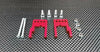 Tamiya CC01 Aluminum Rear Damper Mount - 1 Set Red