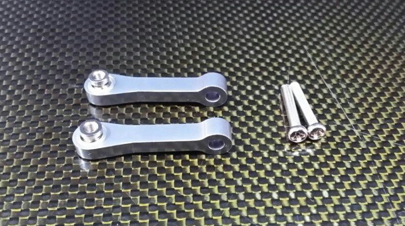 Tamiya CC01 Aluminum Front Upper Suspension Arm - 1Pr Gray Silver