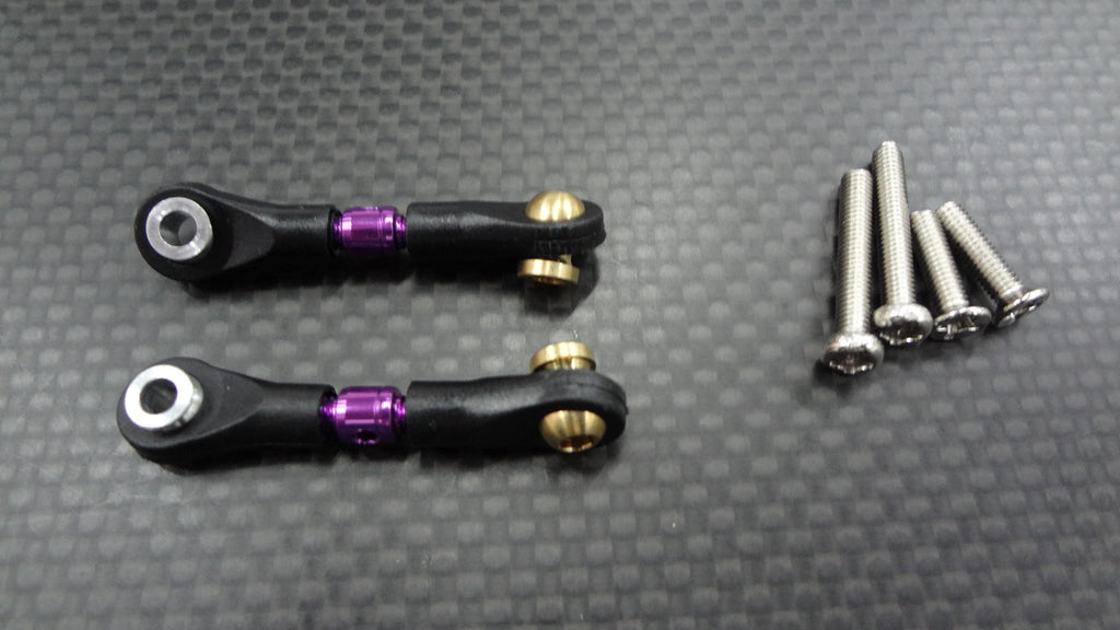 Tamiya CC01 Aluminum Upper Arm (Tie Rod Design With M3 Thread) - 1 Pr Set Purple