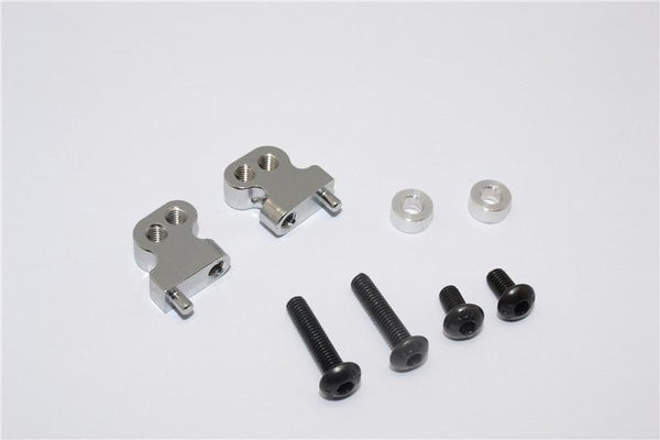 Tamiya CC01 Aluminum Adjustable Mount Use For Front Damper - 2Pc Set Gray Silver