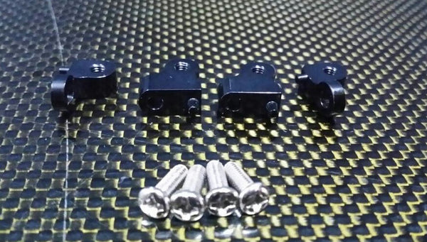 Tamiya CC01 Aluminum Mount Use For Front and Rear Dampers - 4 Pcs Set Black