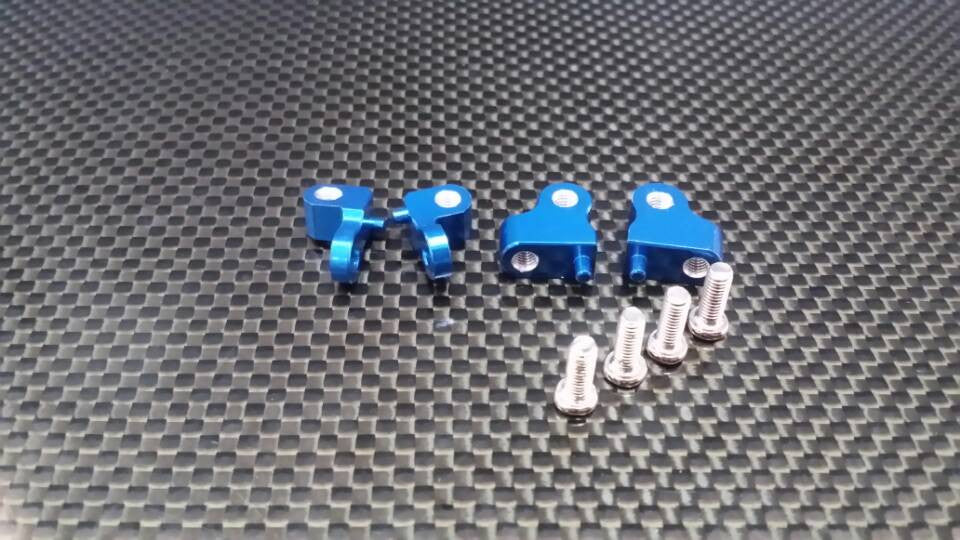 Tamiya CC01 Aluminum Mount Use For Front and Rear Dampers - 4 Pcs Set Blue