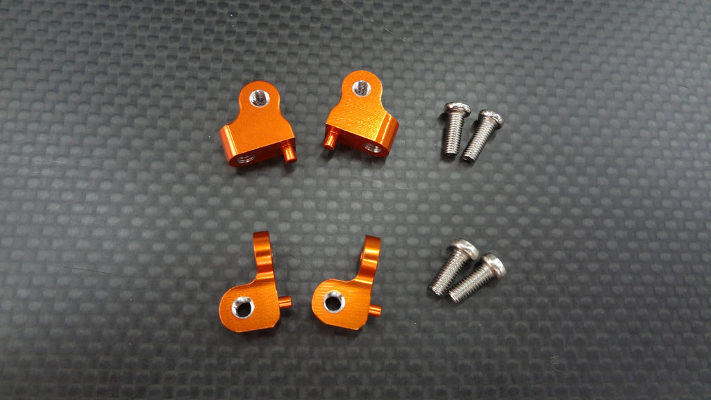 Tamiya CC01 Aluminum Mount Use For Front and Rear Dampers - 4 Pcs Set Orange