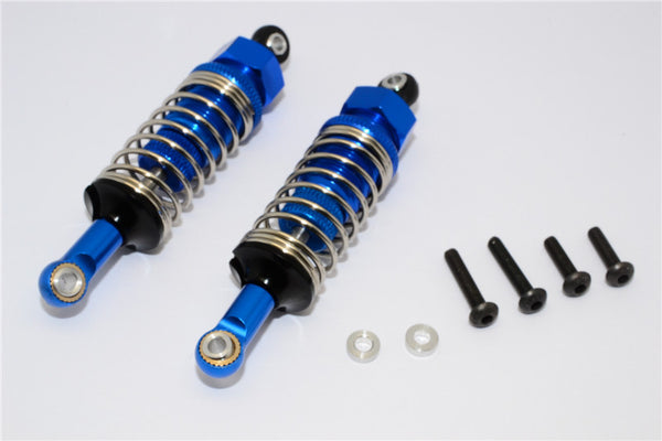Tamiya CC01 Nylon Front Ball Top Damper (70mm) With Alloy Body & Ball Ends - 1Pr Set Blue