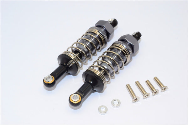 Tamiya CC01 Nylon Front Ball Top Damper (70mm) With Alloy Body & Ball Ends - 1Pr Set Gray Silver