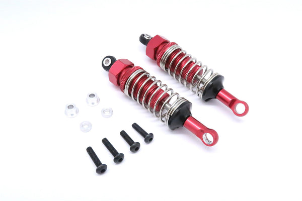 Tamiya CC01 Nylon Rear Ball Top Damper (70mm) With Aluminum Body & Ball Ends - 1Pr Set Red