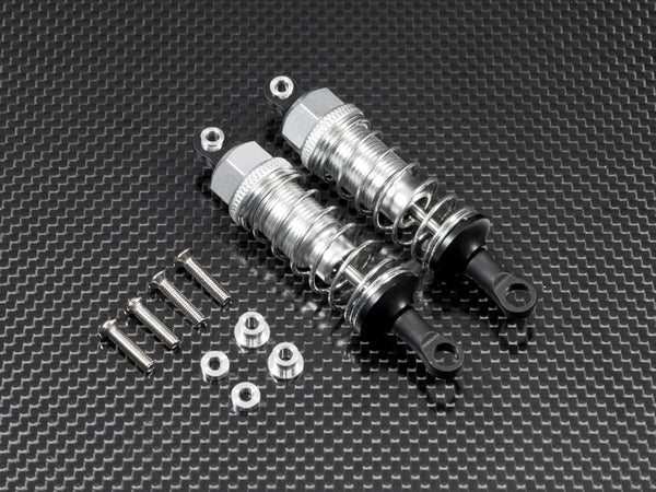 Tamiya CC01 Nylon Rear Ball Top Damper (70mm) With Washers & Screws - 1Pr Set Silver