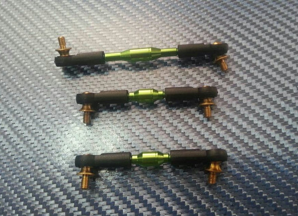 Tamiya CC01 Aluminum Tie Rod For Servo & Steering - 3Pcs Set Green