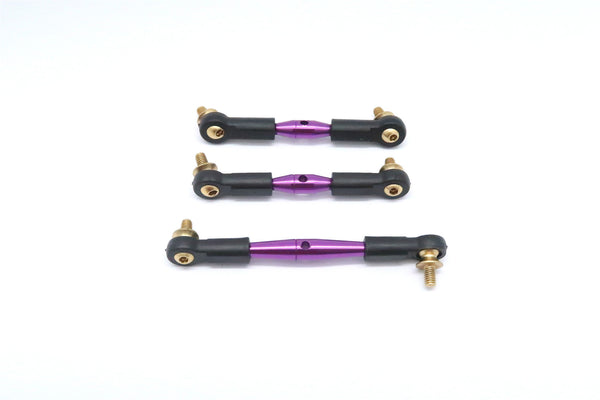 Tamiya CC01 Aluminum Tie Rod For Servo & Steering - 3Pcs Set Purple