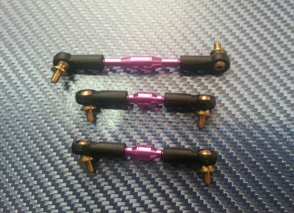 Tamiya CC01 Aluminum Tie Rod For Servo & Steering - 3Pcs Set Pink