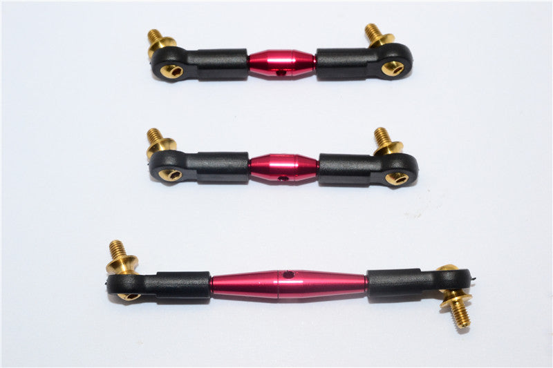 Tamiya CC01 Aluminum Tie Rod For Servo & Steering - 3Pcs Set Red