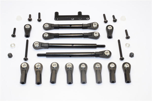 Tamiya CC01 Aluminum Rear Adjustable Suspension Links - 4Pcs Set Black