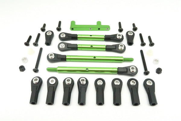 Tamiya CC01 Aluminum Rear Adjustable Suspension Links - 4Pcs Set Green