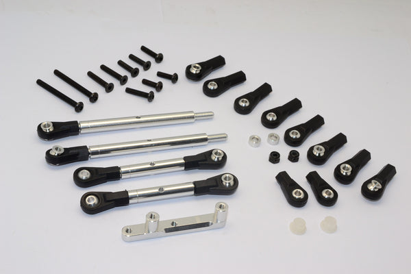 Tamiya CC01 Aluminum Rear Adjustable Suspension Links - 4Pcs Set Silver