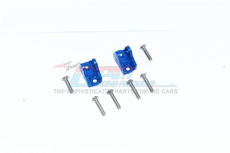 Tamiya Mercedes-Benz G500 CC-02 (#58675) Aluminum Front Or Rear Upper Axle Mount Set For Suspension Links - 2Pc Set Blue