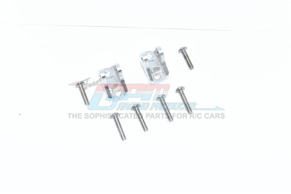 Tamiya Mercedes-Benz G500 CC-02 (#58675) Aluminum Front Or Rear Upper Axle Mount Set For Suspension Links - 2Pc Set Silver