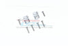 Tamiya Mercedes-Benz G500 CC-02 (#58675) Aluminum Front Or Rear Upper Axle Mount Set For Suspension Links - 2Pc Set Silver