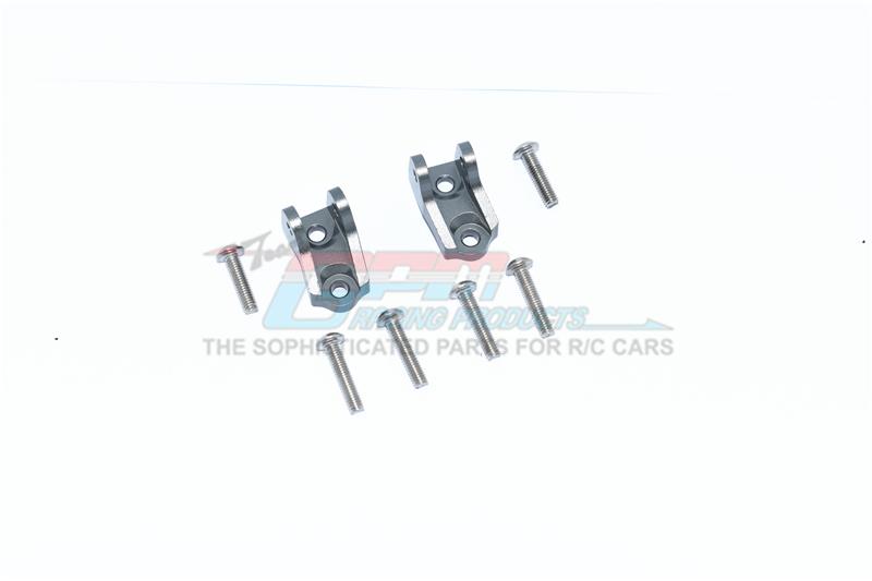 Tamiya Mercedes-Benz G500 CC-02 (#58675) Aluminum Front Or Rear Lower Axle Mount Set For Suspension Links - 2Pc Set Gray Silver