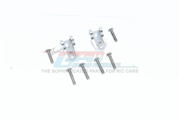 Tamiya Mercedes-Benz G500 CC-02 (#58675) Aluminum Front Or Rear Lower Axle Mount Set For Suspension Links - 2Pc Set Silver