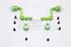 Tamiya CC01 Aluminum Front+Rear Magnet Body Mount For CC01 Mitsubishi Pajero - 1 Set Green