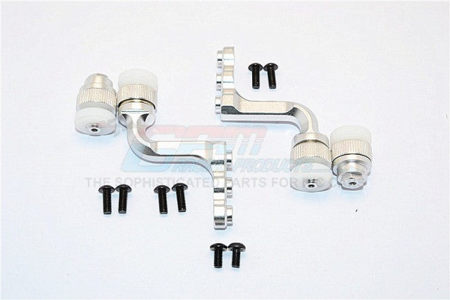 Tamiya CC01 Aluminum Front+Rear Magnet Body Mount For CC01 Mitsubishi Pajero - 1 Set Silver