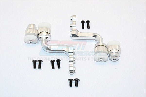 Tamiya CC01 Aluminum Front+Rear Magnet Body Mount For CC01 Mitsubishi Pajero - 1 Set Silver