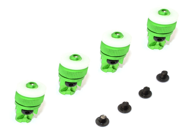 Tamiya CC01 Aluminum Front+Rear Magnet Body Mount For CC01 Unimog - 1 Set Green