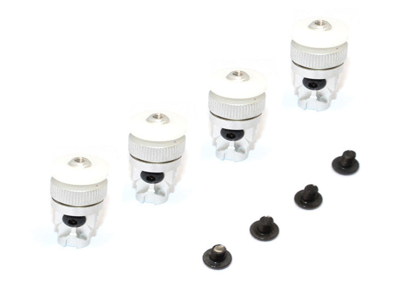 Tamiya CC01 Aluminum Front+Rear Magnet Body Mount For CC01 Unimog - 1 Set Silver