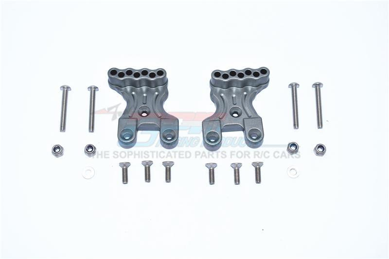 Tamiya Mercedes-Benz G500 CC-02 (#58675) Aluminum Rear Shock Mount - 2Pc Set Gray Silver