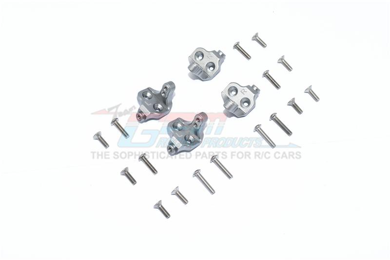 Tamiya Mercedes-Benz G500 CC-02 (#58675) Aluminum Center Axle Mount Set For Suspension Links - 4Pc Set Gray Silver